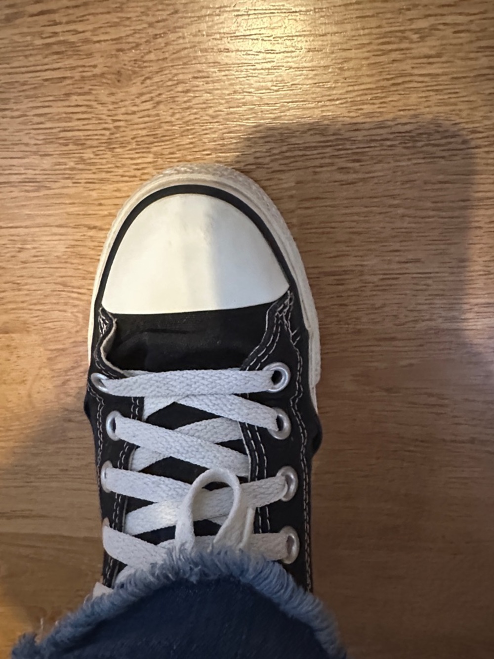 Converse Black High Top Canvas Sneakers with White Trim - Picture 16 of 16